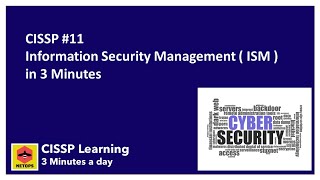 CISSP #11 Information Security Management ( ISM ) in 2 Minutes