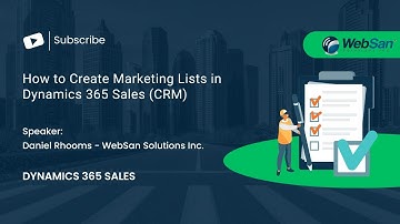 How to Create Marketing Lists in Dynamics 365 Sales (CRM)
