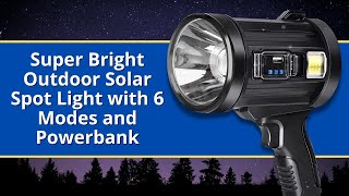 Super Bright Outdoor Solar Spot Light with 6 Modes and Powerbank screenshot 5