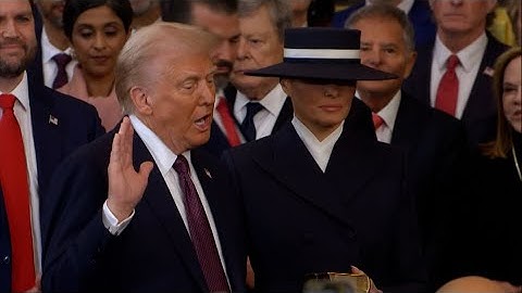 President Donald Trump takes the oath of office at his inauguration