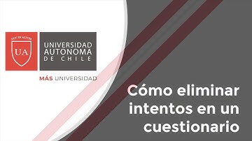 Cómo eliminar intentos en un cuestionario