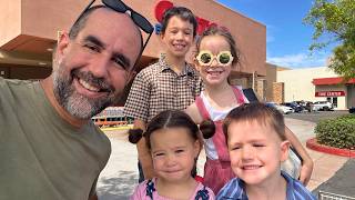 Family of 10 - Grocery Shopping with Dad! + Unboxing