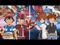 Pokemon Sun and Moon: Alola Ash Ketchum and Champion Vs Gary Oak and Professor Gary