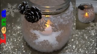 Windlicht aus Salz - Winter Deko Idee - how to make a frozen lantern - декop банки - Подсвечник