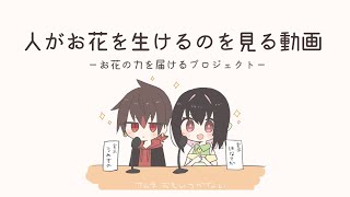 人がお花を生けるのを見る動画-お花の力を届けるプロジェクト-