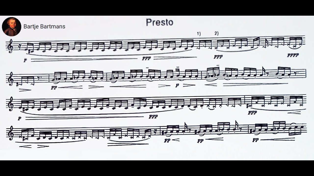 Kalevi Aho - Presto from Solo III for Flute (1991)