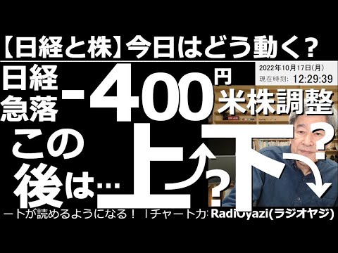 【日経と株-今日はどう動く?】日経急落-400円!米株調整!この後は上昇か?下落か? 先週末はCPIで大荒れの相場となった。CPIのあと上昇した株価だが金曜日に調整。先行き不透明なムードが漂っている。