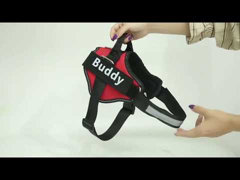 Dog Harness NO PULL Reflective Breathable Adjustable Pet Harness Dog Vest ID Custom Patch | EllePeri