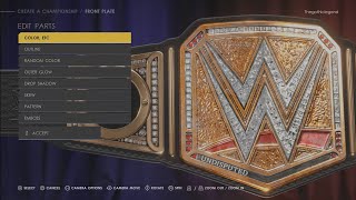 WWE 2K22: How I Created The Gold Undisputed WWE Universal Championship - With Commentary