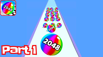 Ball Run 2048: merge number - Walkthrough Part 1 [Gameplay 2024] (Android)