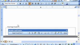 Word 2003 Tutorial Creating a Different First Page Header & Footer Microsoft Training Lesson 7.6