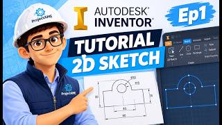 Ep. 1 – Autodesk Inventor 2D Sketch Tutorial | Learn the Basics Step by Step