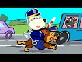 Pups Rescue! Lycan Pretends Play Policeman with Police Pup 🌟 Lycan Arabic Funny Stories For Kids