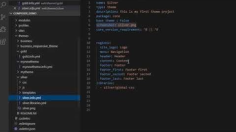 How to create info yml file for drupal theme