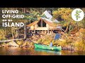 Man Living Off-Grid in a Tent on an Island