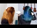 Fixing Unevenly Bleached Hair - Dying it BLUE