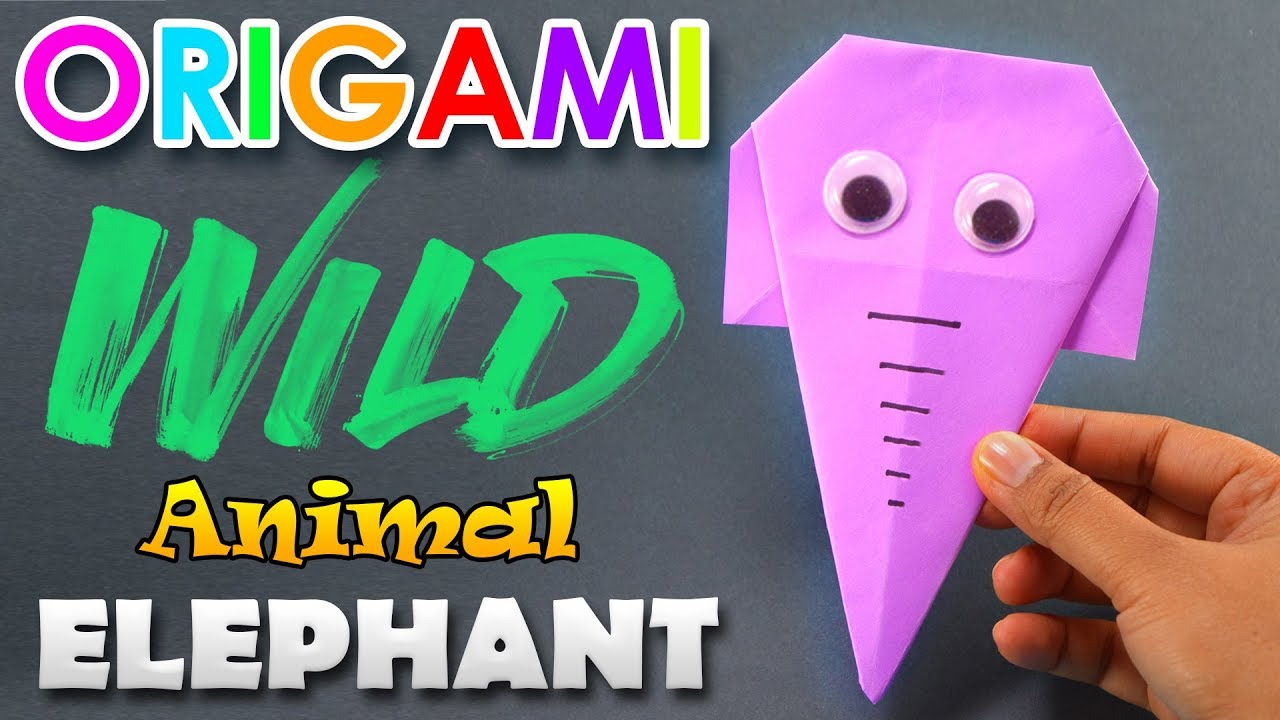 Paper Elephant - Easy origami Wild animals - Paper craft for kids - YouTube