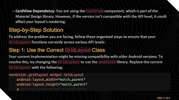 Resolving the GridLayout Issue in Android: Enhancing Compatibility Across API Levels