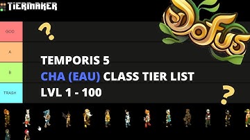 TEMPORIS V: CHANCE (EAU) CLASS TIER LIST LVL 1-100 RUSH [DOFUS]