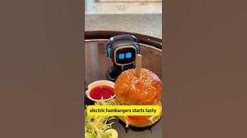 Emo likes burgers. #emopet #robot #tech #cute #helpmemakethismakesense #smartphone #funny #unboxing