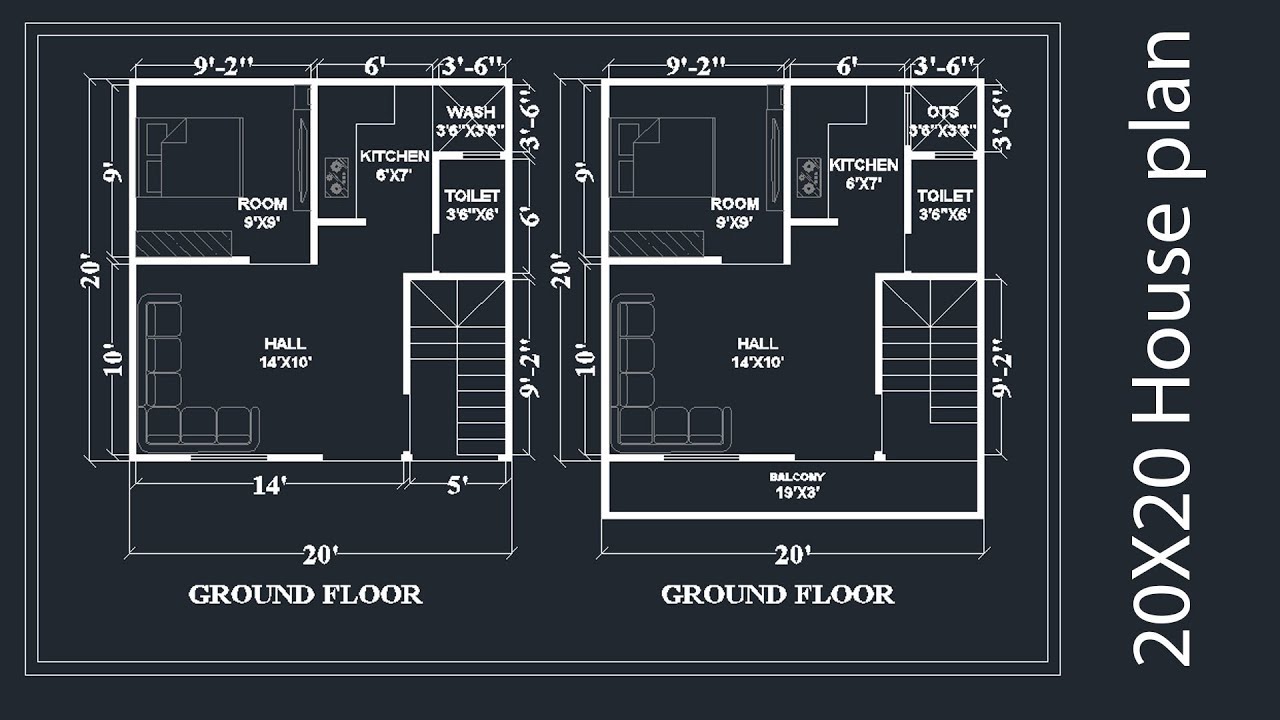 20x20 House  plan  for rent  purpose  by nikshail YouTube