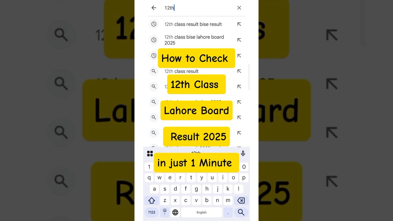 How to Check 12th Class Lahore Board Result 2025 