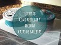 RECICLAR y decorar CAJAS DE GALLETAS con spray