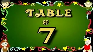Fun & learn multiplication table of seven, easy way to tables "7" for
your children with and videos