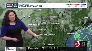 Storms possible this evening before one last warm day Wednesday