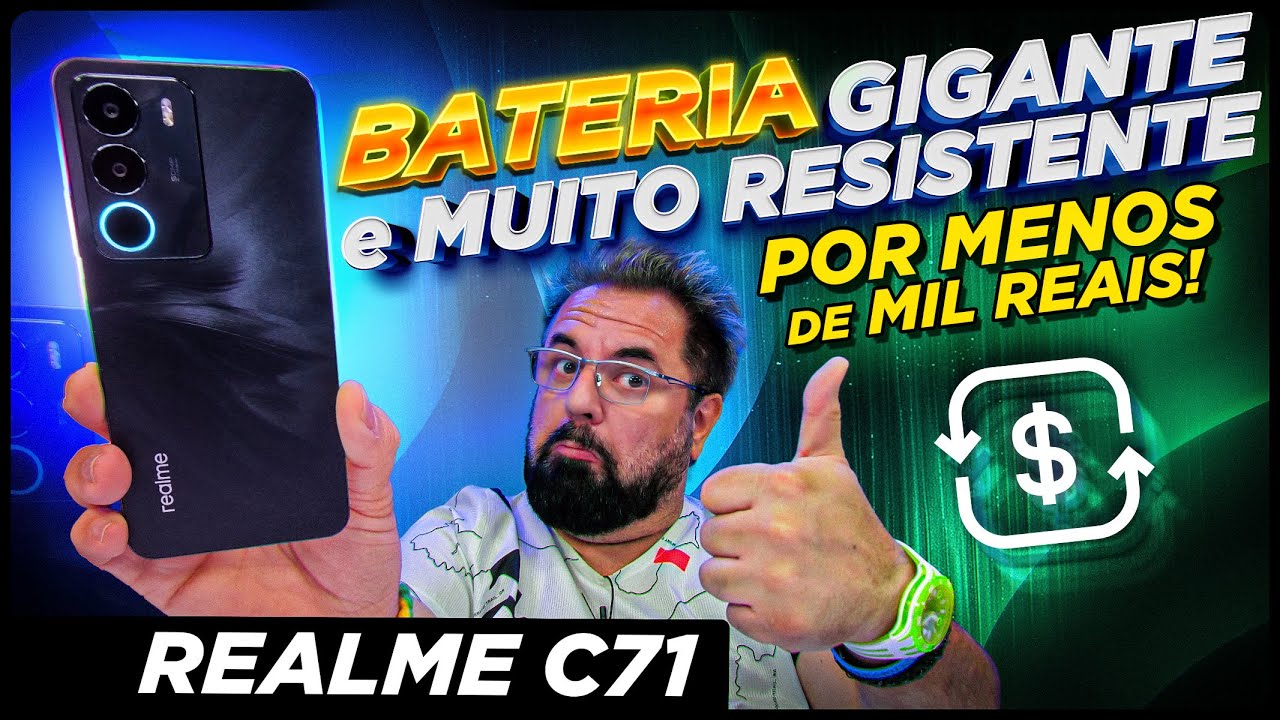 CELULAR com BATERIA BOA, RESISTENTE e BARATO! Realme C71 - YouTube