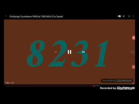 Challenge countdown from 8750
