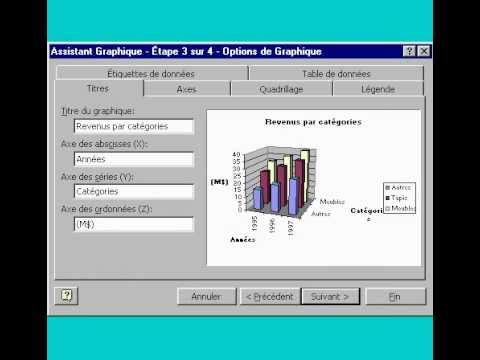 Créer un graphique avec Excel