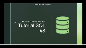 Tutorial#8 Sentencias MIN, MAX, COUNT, AVG Y SUM