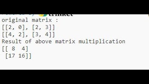 Python NumPy Compute the multiplication of two given matrixes