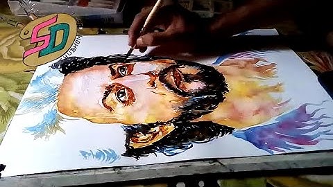 How to paint realistic hair and beard by watercolor for beginners | Tutorial Step2