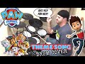 Paw patrol theme song drum cover  throwback drummer