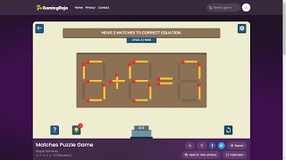 Matches Puzzle Game Gameplay screenshot 1