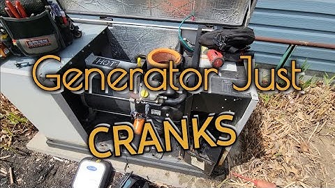 Generac Generator Just Cranks