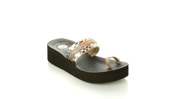 yellow box toe ring sandals