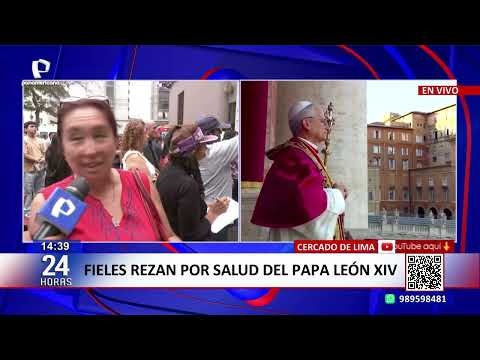 Faithful pray for the swift recovery of Pope Leo XIV