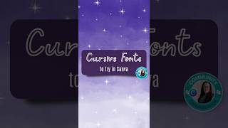 Canva Cursive Fonts