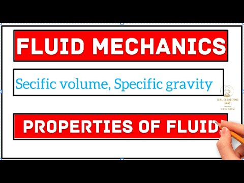 Properties of Fluid | Specific Volume and Specific gravity | Fluid Mechanics | Civil Engineering