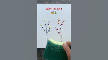 Easy DIY Tree Arts😱🎄 #shorts #art #diy #ytshorts #diyideas #kids #painting