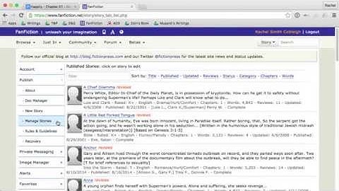 How to Create a New Story on FanFiction.net or FictionPress.com