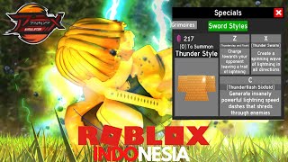 Bahas NEW UPDATE Sword Style + Showcase Thunder Style ! - Anime Fighting Simulator Roblox Indonesia