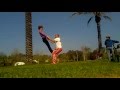 Thighs stand  first sequence  flying yoga by guy shimshi