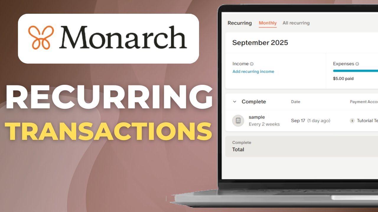 How To Set Up Recurring Transactions In Monarch Money | Easy Guide ...
