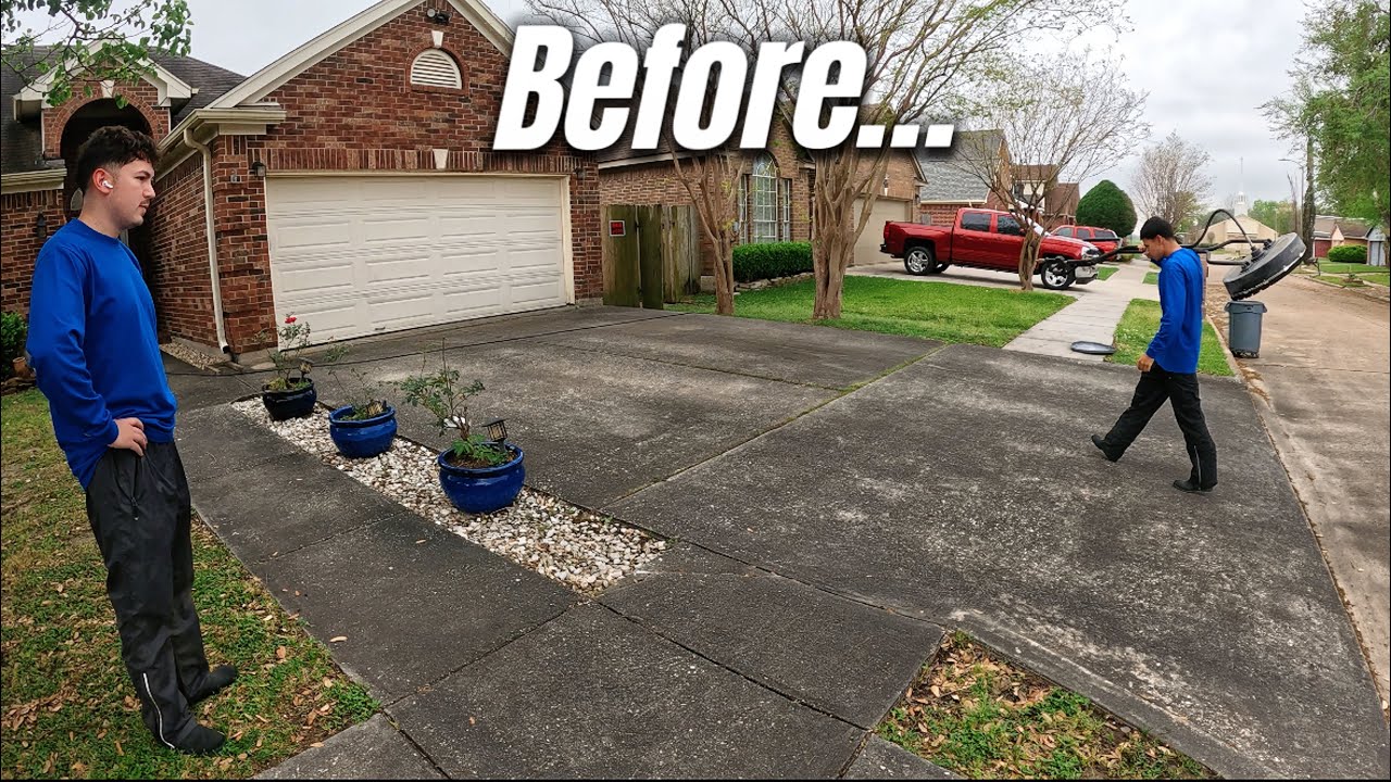 The FILTHIEST Driveway We've EVER Cleaned! (Unbelievable Results)