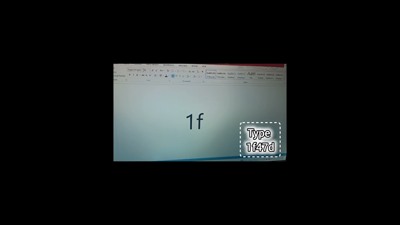 How To Make A Symbol Of "Allien" In Ms Word I Brain In Jars