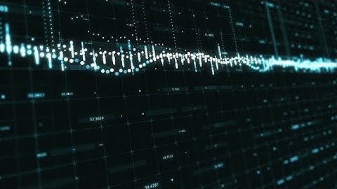 Abstract Background with Floating Graph Flowing Counters of Numbers and Equalizer | Motion Graphics